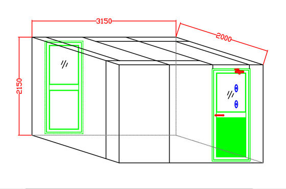 L Type Corner Cleanroom Shower